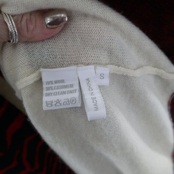 Madeleine Thompson Wool Cashmere Duster Cardigan Women S Cream Quiet Luxury Prep - Picture 3 of 12